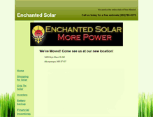Tablet Screenshot of enchantedsolar.com